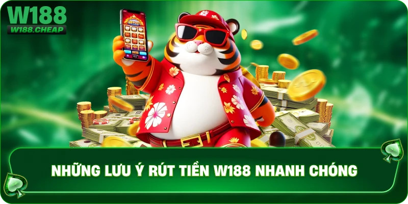 Những lưu ý rút tiền W188 nhanh chóng